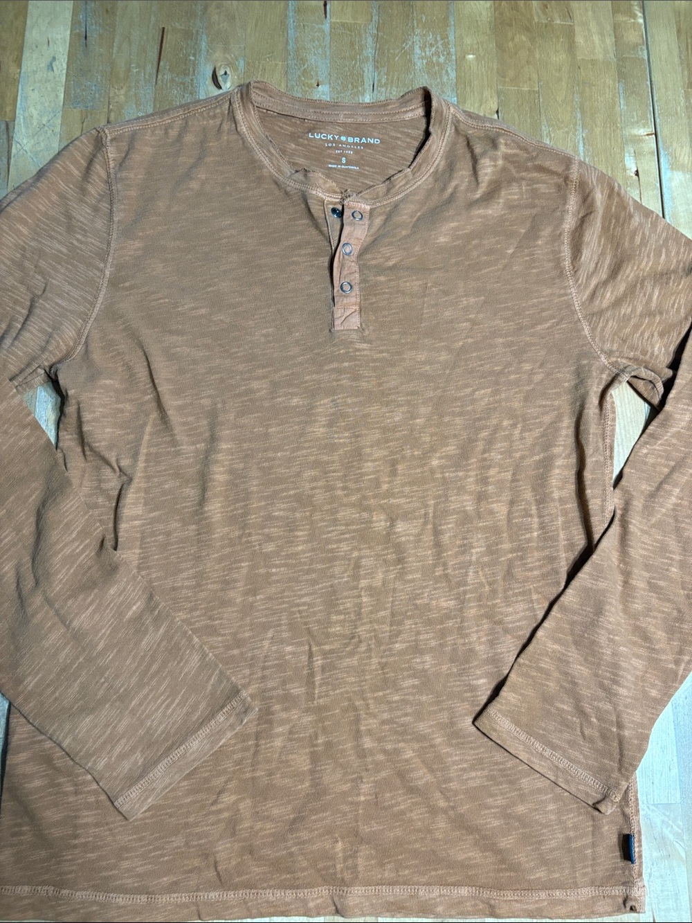 Lucky Brand Men's Long-Sleeve Henley - Rust Brown